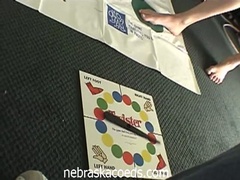 Naked college chicks play twister